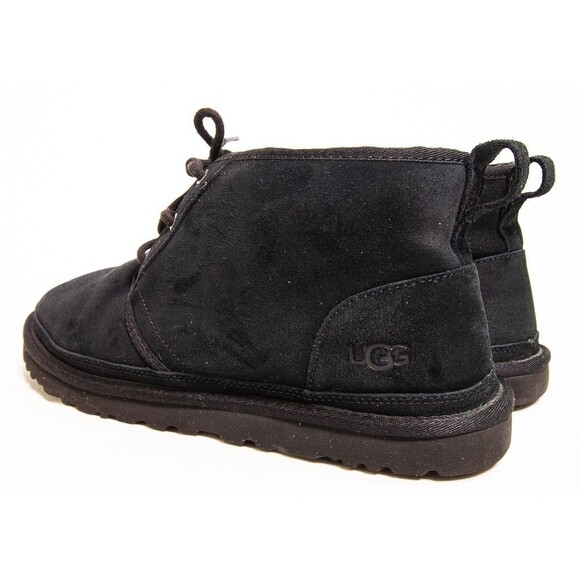 UGG Neumel Chukka Boots 3236 Black Suede Men\'s Size 13 Fuzzy Lined Rare main image 8